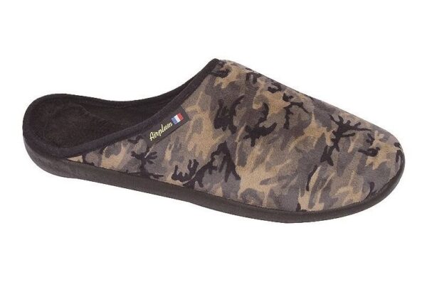 Mule RECIF Homme marron motif camouflage