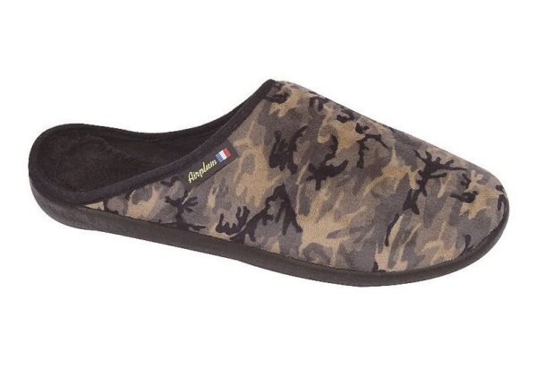 Mule RECIF Homme marron motif camouflage