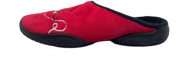 mule rouge femme boogy vue laterale