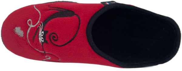 mule rouge femme boogy vue dessus