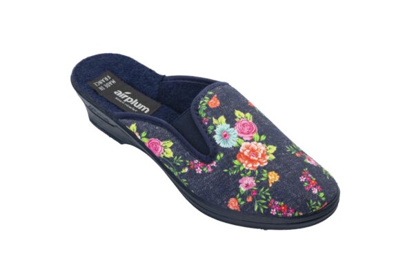 Mule CHOUCHOU femme jean motif à fleurs