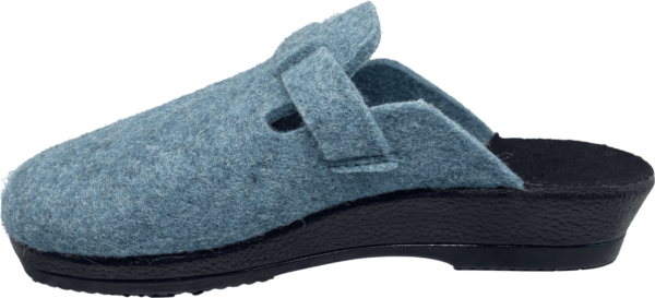 mule olaine bleue vue laterale