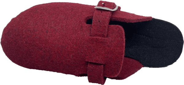 mule olaine rouge vue de dessus