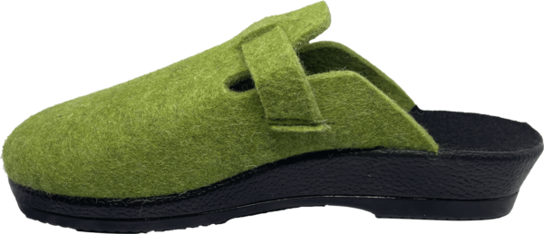 mule olaine vert vue de cote