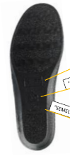 semelle-Airflex-talon-usage-mixte semelle mi-dure avec talon pour pieds fins