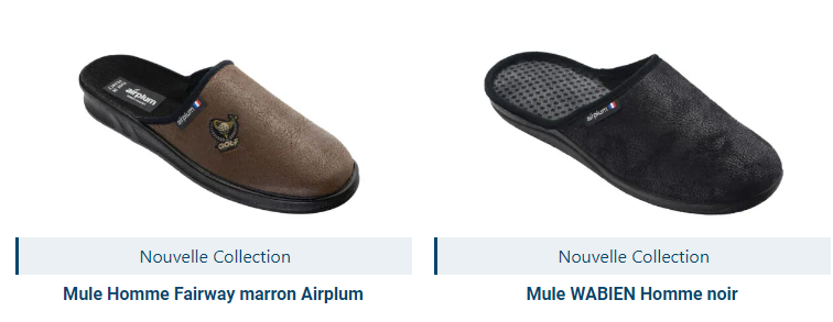 Mule pantoufle marron avec dessus aspect daim