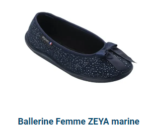 Ballerine marine à petit pois et nœud sur le dessus