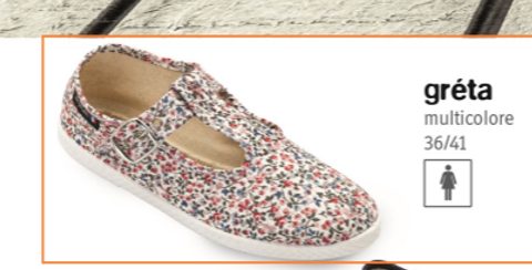 Chaussure salome avec motifs fleuris