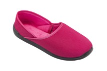 Chausson type babouche rose fuschia