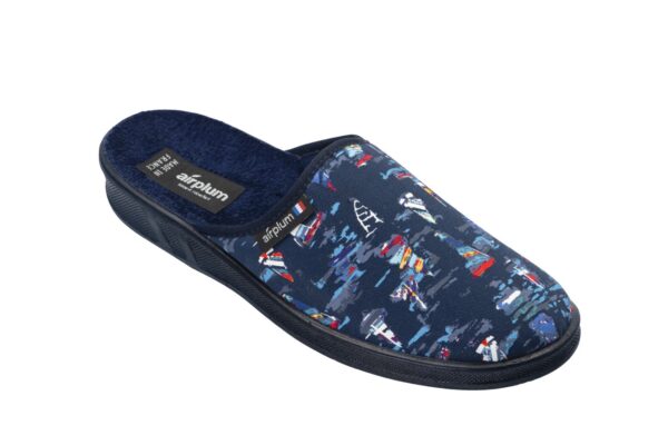 Pantoufle noire avec imprimés onomatopées