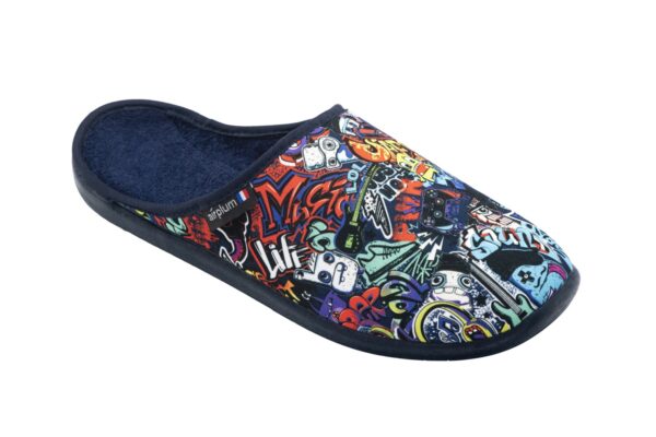 Pantoufle mule avec imprimés street art