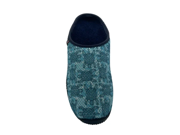 Mule femme bleue vue dessus