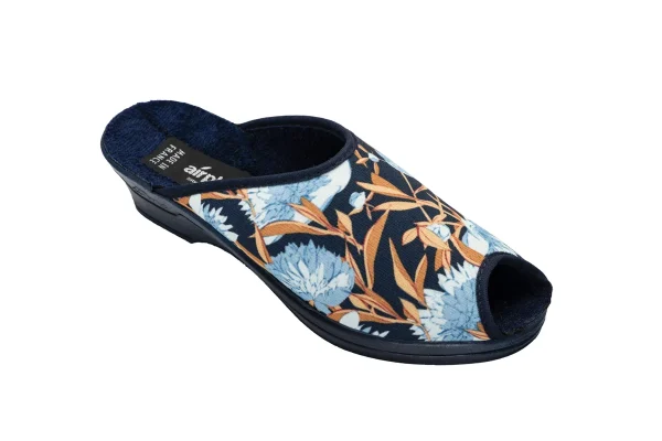 mule ouverte bleu marine pour femme modèle CANCAN
