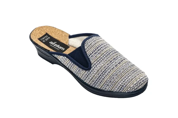mule à talon marine pour femme, modèle CYBELLE