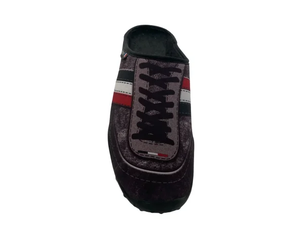 mule homme vue de haut dessus textile polyester 100% recyclé impression basket