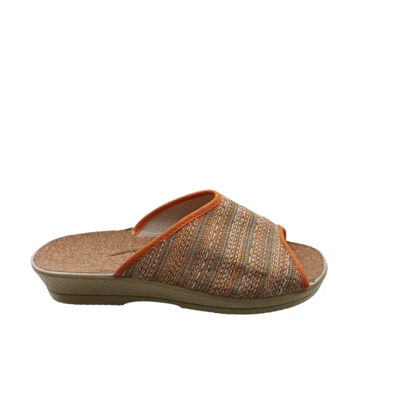 Sabot ouvert femme OASIS ORANGE vue de côté