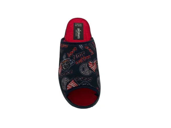 Mule ouverte femme couleur marine modèle TIME vue du dessus
