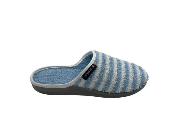 Mule fermée femme WENETO couleur bleu ciel vue de côté