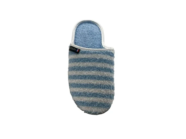 Mule fermée femme WENETO couleur bleu ciel vue du dessus