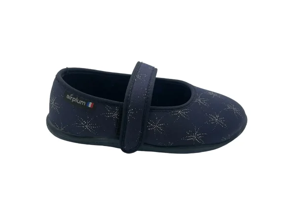 Ballerine bleu marine à bride femme ZAGATHA vue de côté