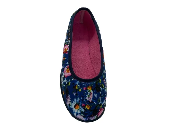 Ballerine ouverte femme ZAPLAN bleu marine vue du dessus