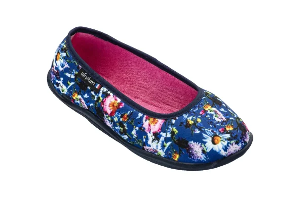 Ballerine ouverte femme bleu marine, modèle ZAPLAN