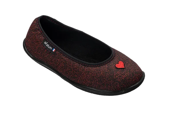 ballerine ouverte pour femme couleur rouge, modèle ZOROUGE