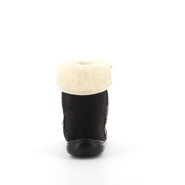 vue arrière Chausson boots noir RITA Femme