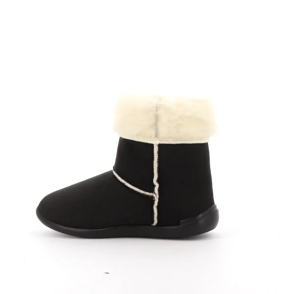 vue latérale Chausson boots noir RITA Femme
