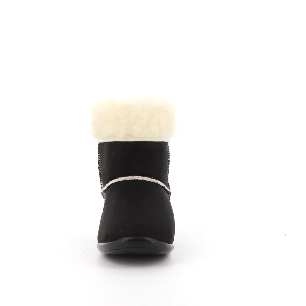 vue avant Chausson boots noir RITA Femme