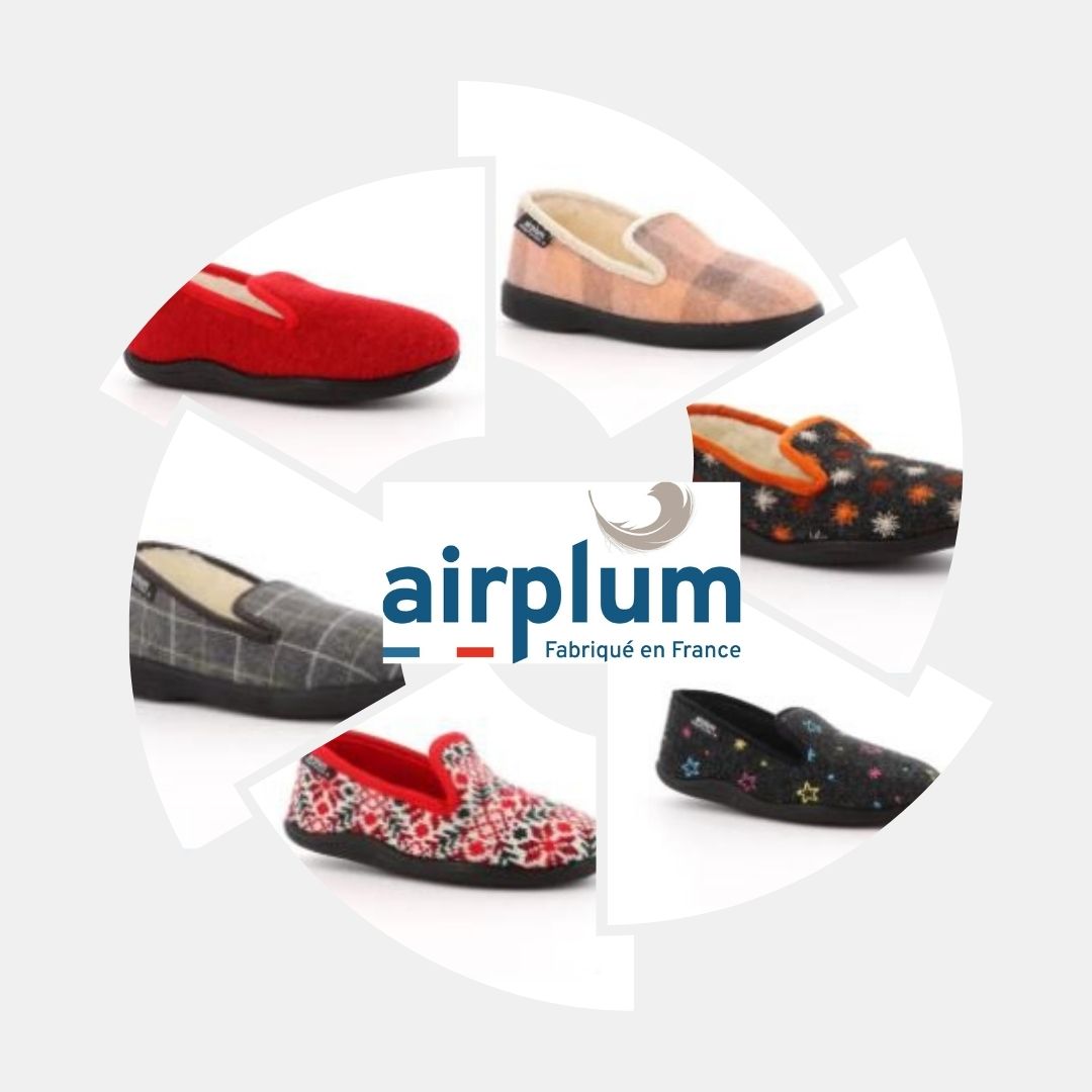 farandole de charentaises pour femme avec logo airplum
