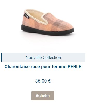 Charentaise femme moderne Perle