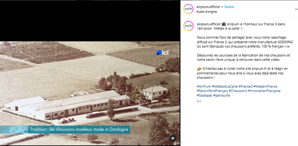 Photo issue des archives de la SODOPAC montrant l’entreprise et la manufacture de chausson made in France Dordogne dans les années 70.