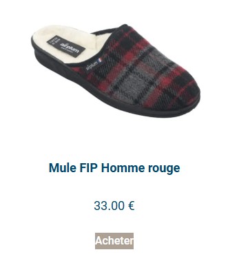 Mule ouverte sur le talon à tissu carreaux