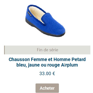 Charentaises homme made in France Petard