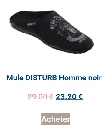 mules homme noir avec photo gorille