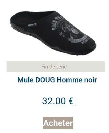 mules noir homme avec photo singe