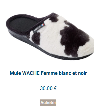 chausson mules avec imprimé poils peau de vache