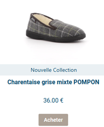 Chaussure Charentaise femme Pompon