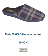 Mule Macao Homme Marine