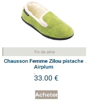 La pantoufle Charentaise Zilou pistache d’Airplum