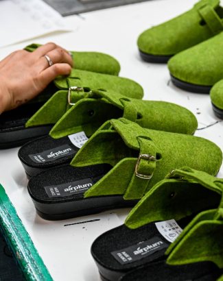 chaussons verts