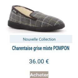 Chaussure Charentaise femme Pompon