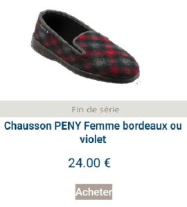 prix-Charentaise-pas-cher-chausson-femme-peny