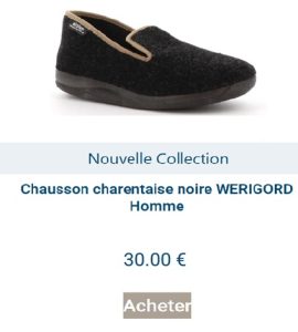 prix-Charentaise-pas-cher-chausson-homme-werigord