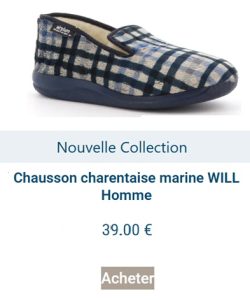 Chausson charentaise marine WILL